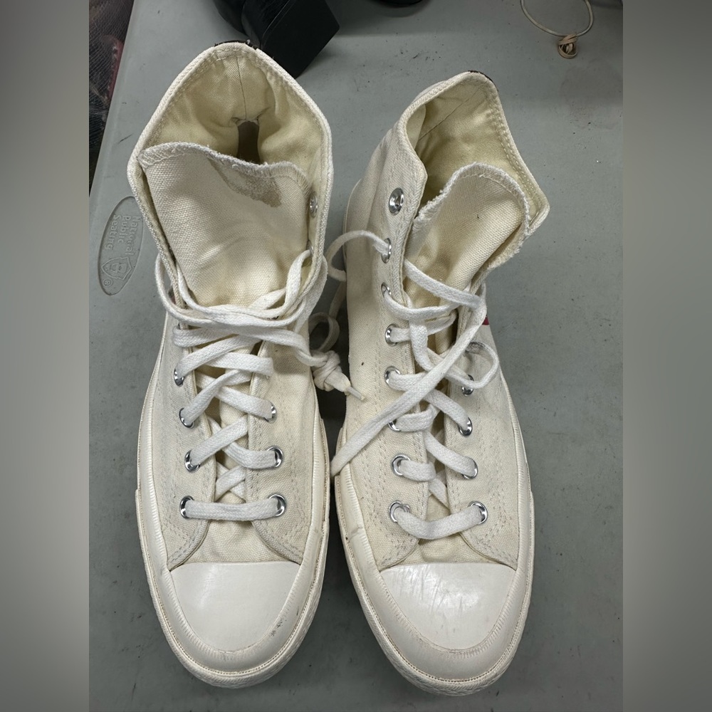 Converse Unisex Chuck Taylor comme de garcon off white hi tops sz 11/13